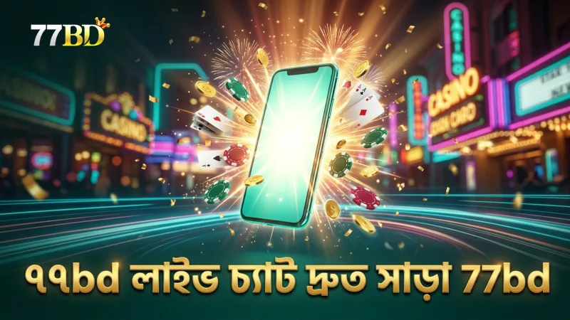 ৭৭bd লাইভ চ্যাটে দ্রুত সাড়া দেয় সমস্যার জন্য।